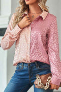 Satin leopard print button down shirt PINK MULTI 17941274_270acbb6-e1b5-47ea-8fc8-39b9a50bb7ca