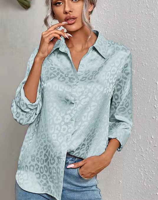 Satin leopard print button down shirt 17941274_f4df7424-53e2-414c-9398-2f02916d2fbb