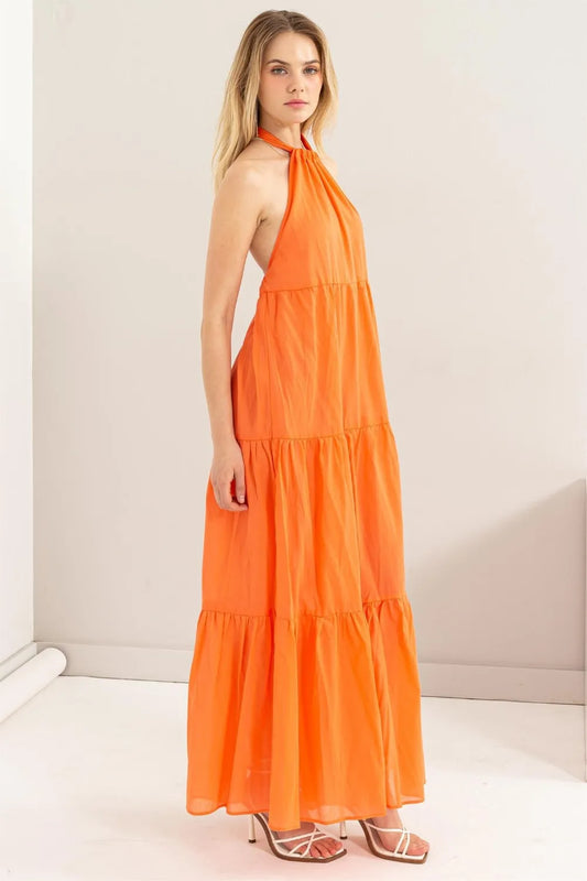 Halter Neck Cover Up Maxi Dress 179ff4dc-ae2e-4cc9-bff4-850e7ee17915-Max