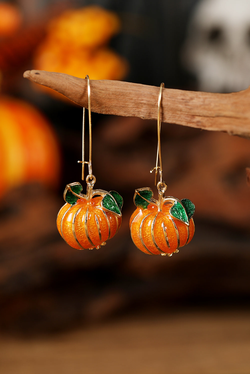 Orange Pumpkin Halloween Drop Earrings 17d1230b86c21022
