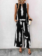 Abstract Print Sleeveless Top & Wide Leg Pants Set 17db754bd02d4f1fba13171dfaca1bbd-Max-Origin