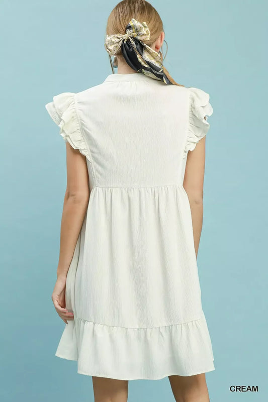 Ruffle Sleeve Babydoll Dress 17fa4147-f702-464c-bddf-5115d5020b66-Max-Origin