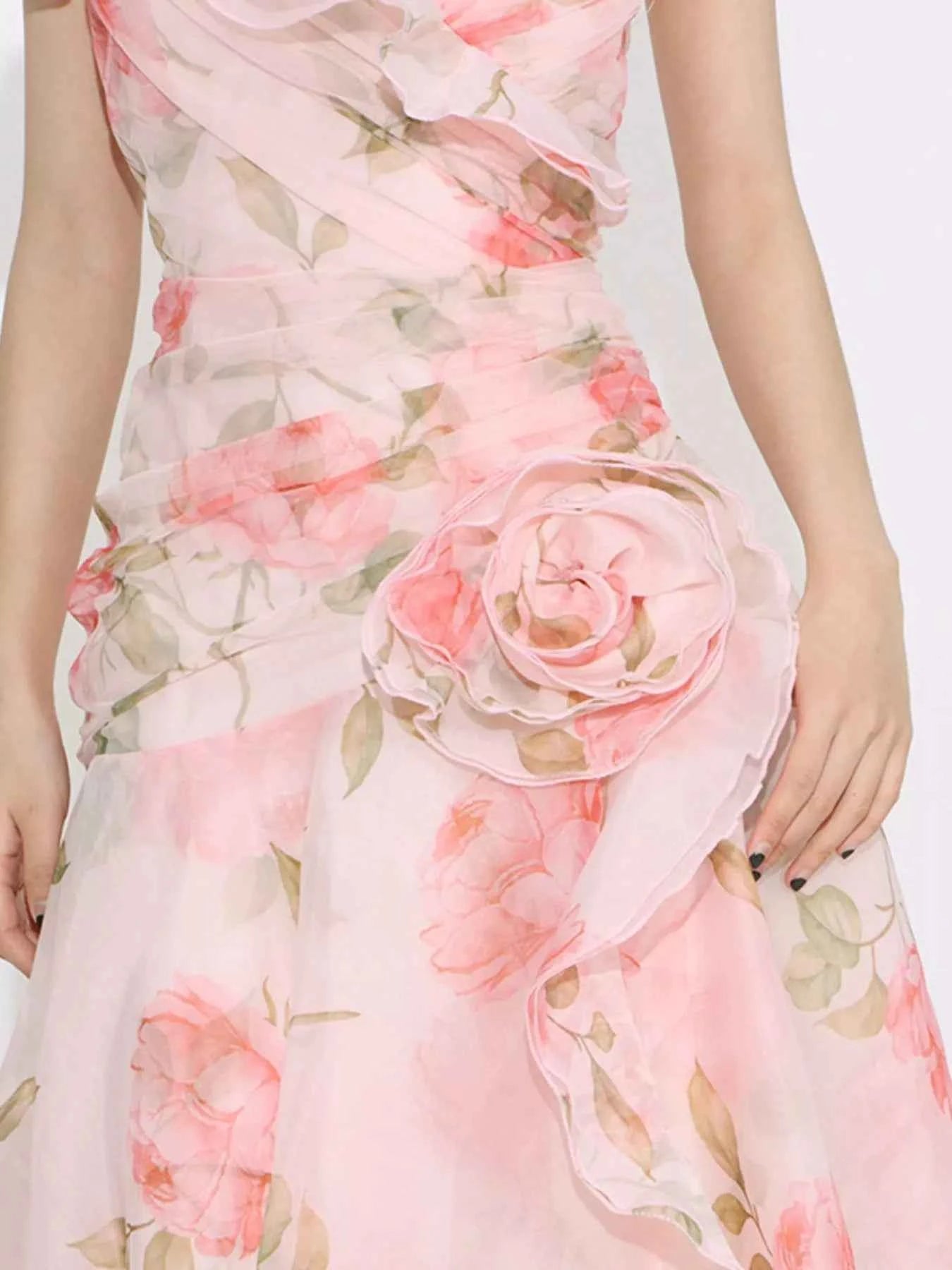 Floral Ruffled Short Sleeve Maxi Dress Print 1814563b-37e2-47ba-bf47-88668fe08e83-Max-Origin