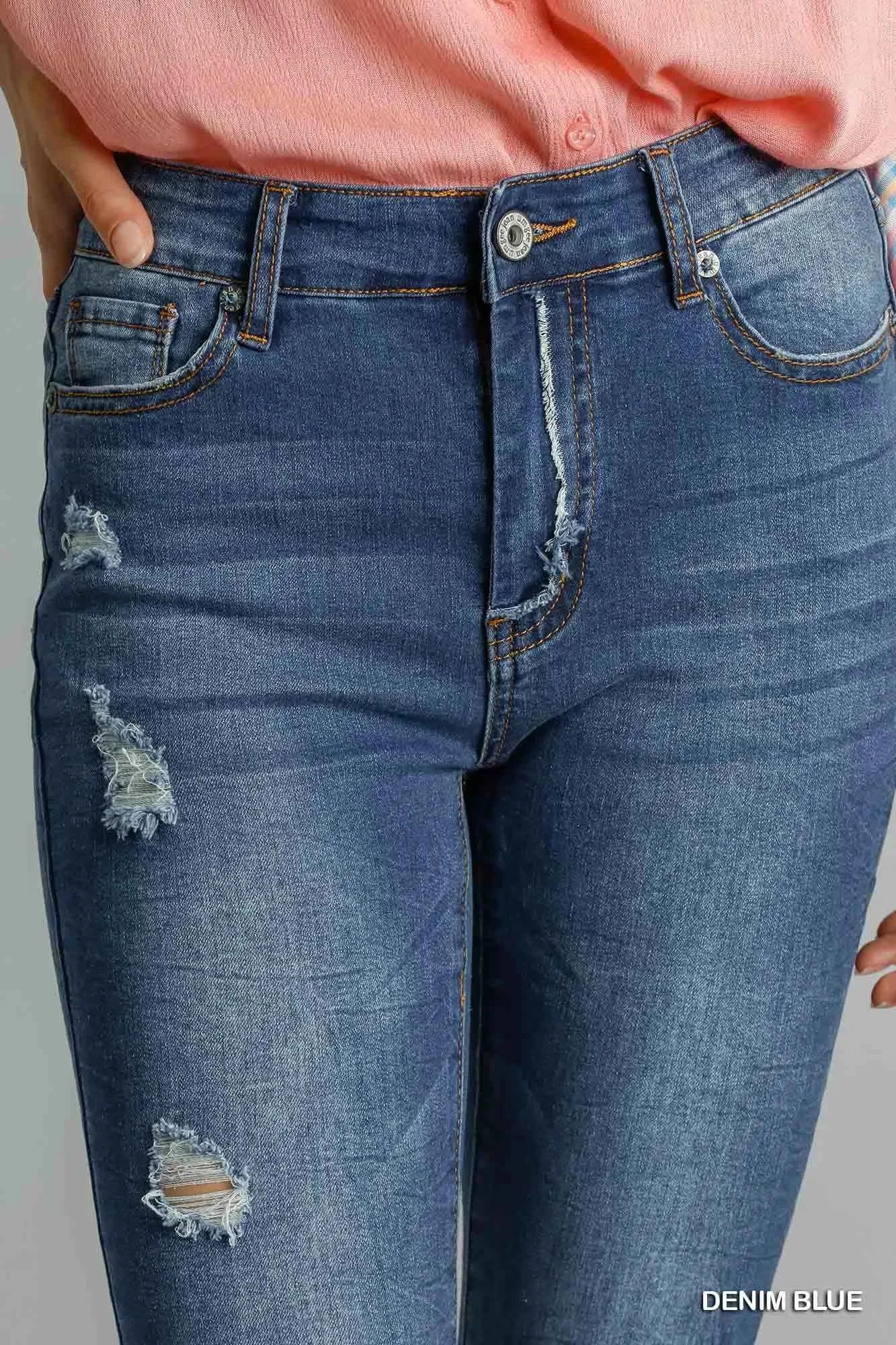 Umgee Distressed Skinny Jeans with Pockets 18212a8b-2ba6-4ef0-810a-ede8fdd3f3df-Max-Origin