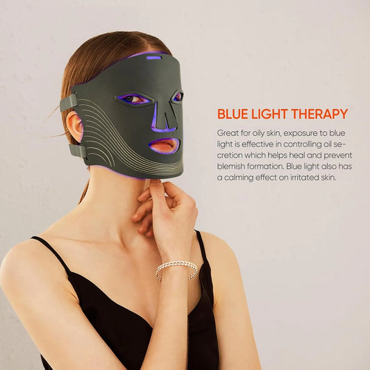 7 Color Cordless LED Face Mask For Wrinkle & Acne Reducing - Black 18239859-f8a6-4d07-8244-4e2d3840969c
