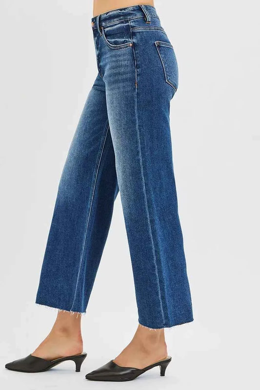 Full Size Mid Rise Crop Wide Raw Cut Hem Jeans Plus Size 1828413e5d6649768d29483253d0d5e2-Max-Origin