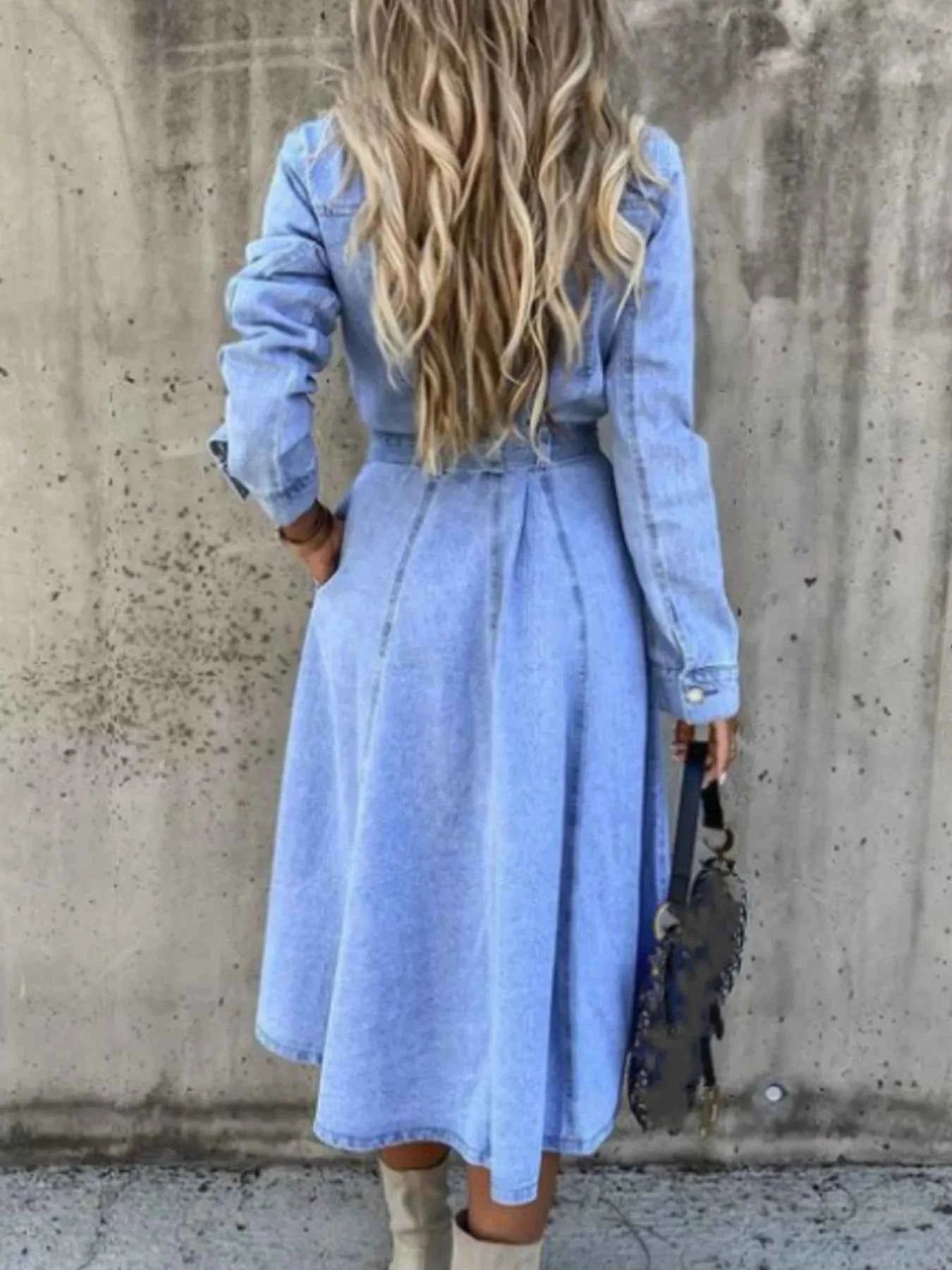 Full Size Tie Waist Button Front Denim Shirt Dress Plus Size 182969da-8e03-4ce2-ab85-4e64588d7b94-Max-Origin