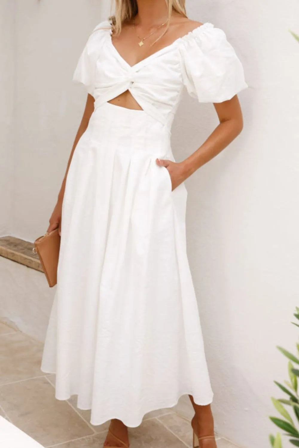 Sweetheart Neck Puff Sleeve Dress White 183c1fac-f037-4aad-a46a-296eb938ac2f-Max-Origin