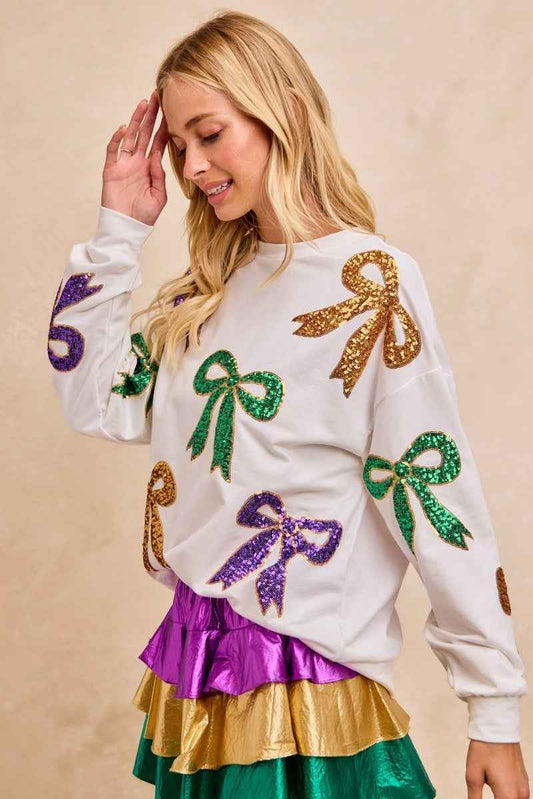 Mardi Gras Sequin Bow Top 1844944eb9824efc94e824e4a94b16ce-Max