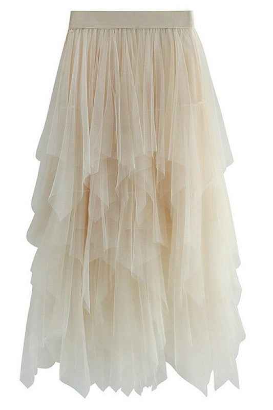 Tiered mesh ruffle midi skirt 18468062_afac2c6b-f83f-458f-b505-8920a16fb73c