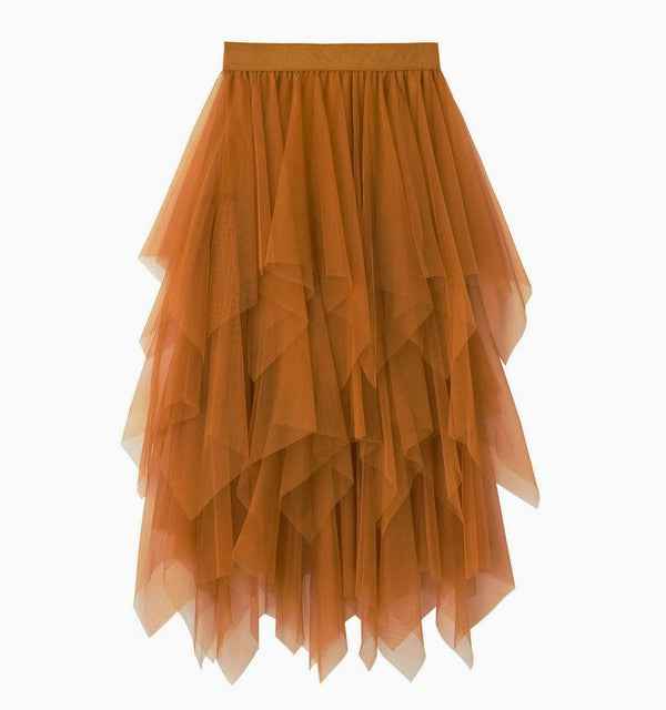 Tiered mesh ruffle midi skirt 18468062_cb058180-4acd-4fc6-932b-08511d3f3e27