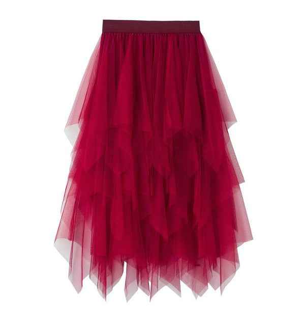 Tiered mesh ruffle midi skirt 18468062_e33a8cd5-816c-41ff-8000-8b0b13c66e00