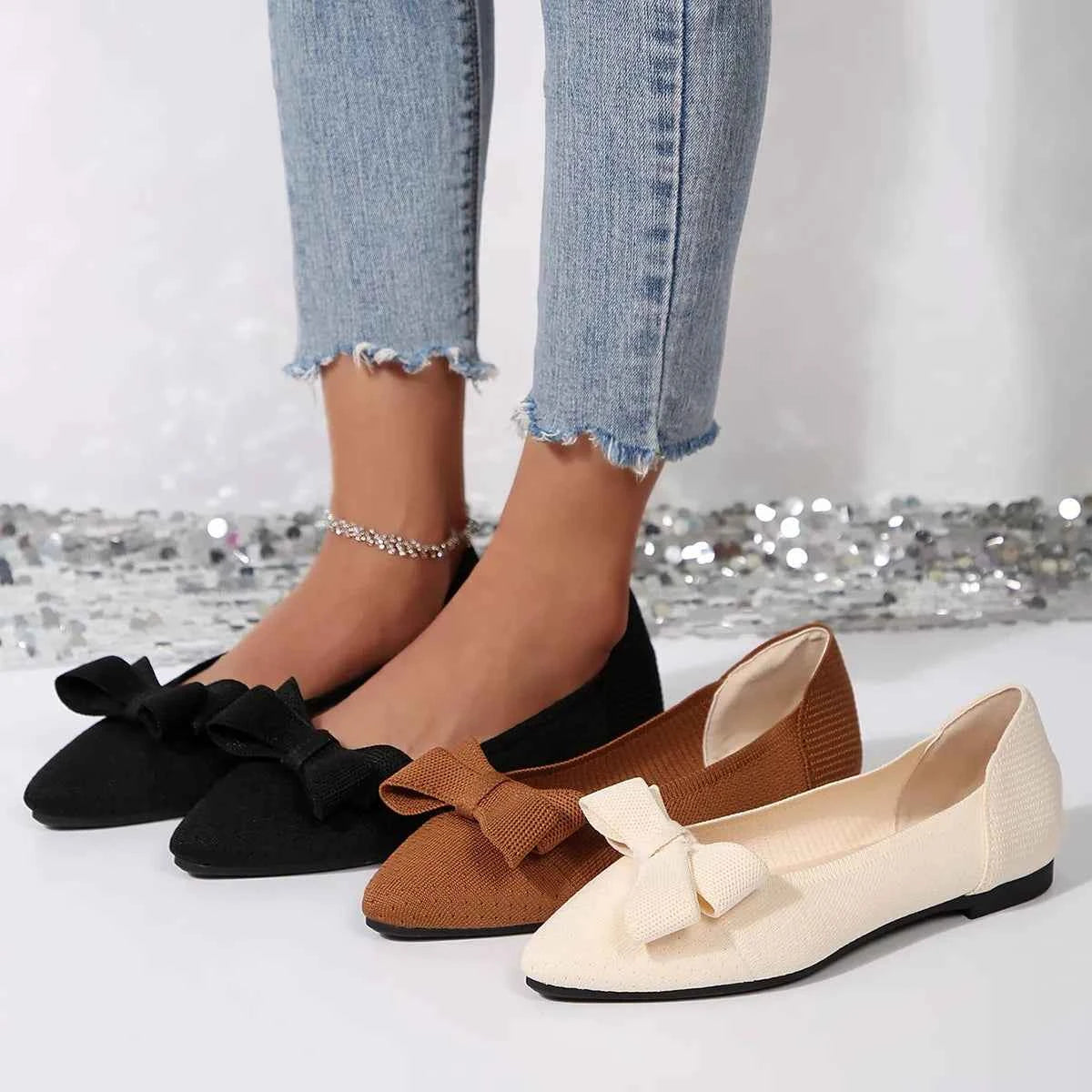 Pointed Toe Bow Slip-Ons 185082a78af34c979490c5d73fef1fc0-Max-Origin