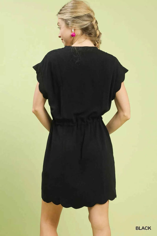 Linen Blend Scallop Hem Mini Dress 185766fd-1ac8-4cd2-95ad-5d1b5fa999cc-Max-Origin