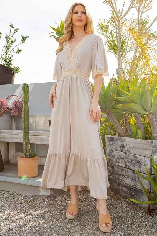 Lace trimmed Detailed Tiered Dress 18677128_48ed0022-f2f4-4855-a844-df02ba31d1c1