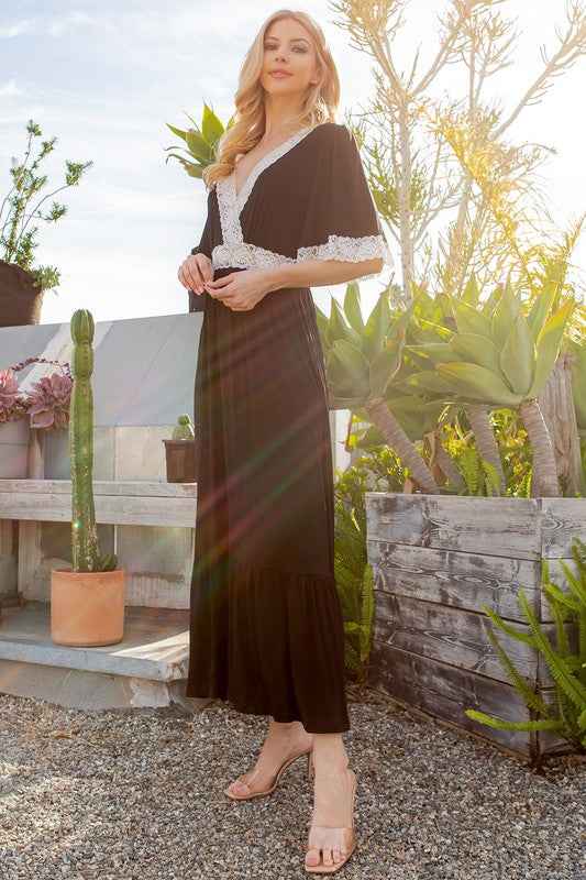 Lace trimmed Detailed Tiered Dress 18677128_746944b3-863b-4861-840f-98ab0dc4c9a0