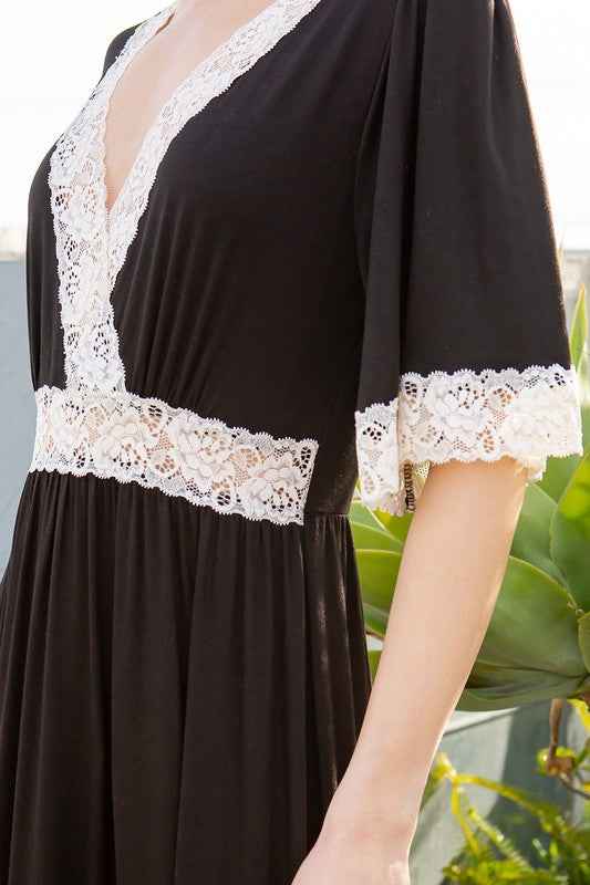 Lace trimmed Detailed Tiered Dress 18677128_7de95d4c-d248-439b-93bc-badca9cb9d6b
