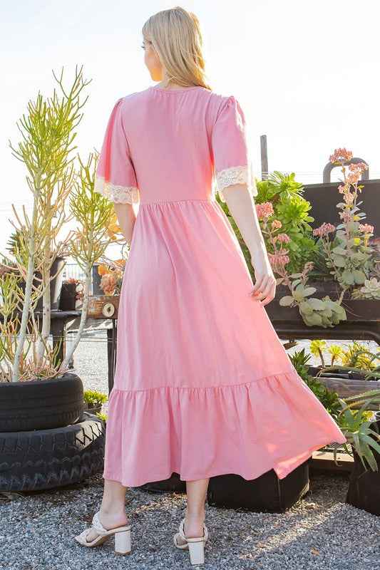 Lace trimmed Detailed Tiered Dress 18677128_8360f505-d147-4442-ae98-fb5c5e0c9182