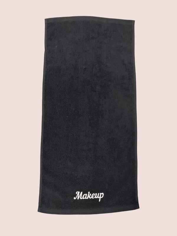 Embroidered Black Make Up Remover Hand Towel Black 1 18689692_847da312-568f-420a-86d0-c92d36b576c4