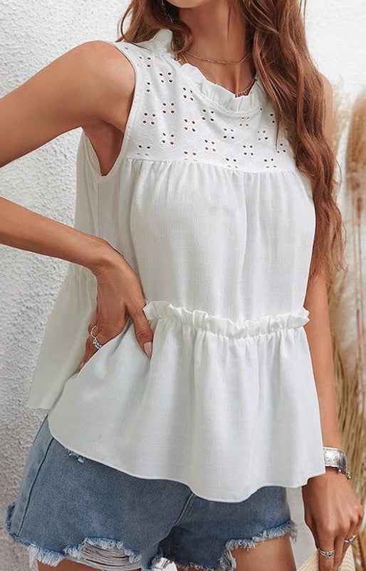 Ruffled Tank Top 18722020_33563155-155e-42de-beff-db08f67e20f5