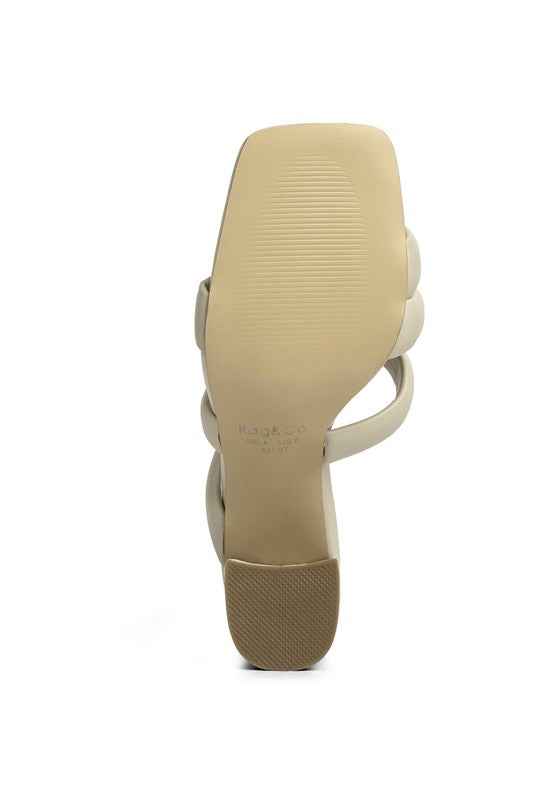 Kywe Textured Heel Chunky Strap Sandals 18784617_79feb8dd-3748-437d-bc3a-51d099acac18