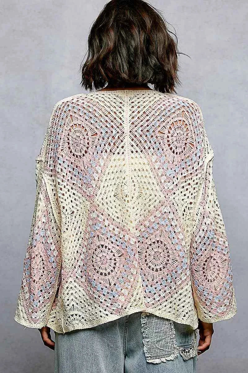 POL Open Front Crochet Cardigan with Granny Square Pattern 189541de-d65f-4a9c-ac1c-2b43c5ca12e4-Max-Origin