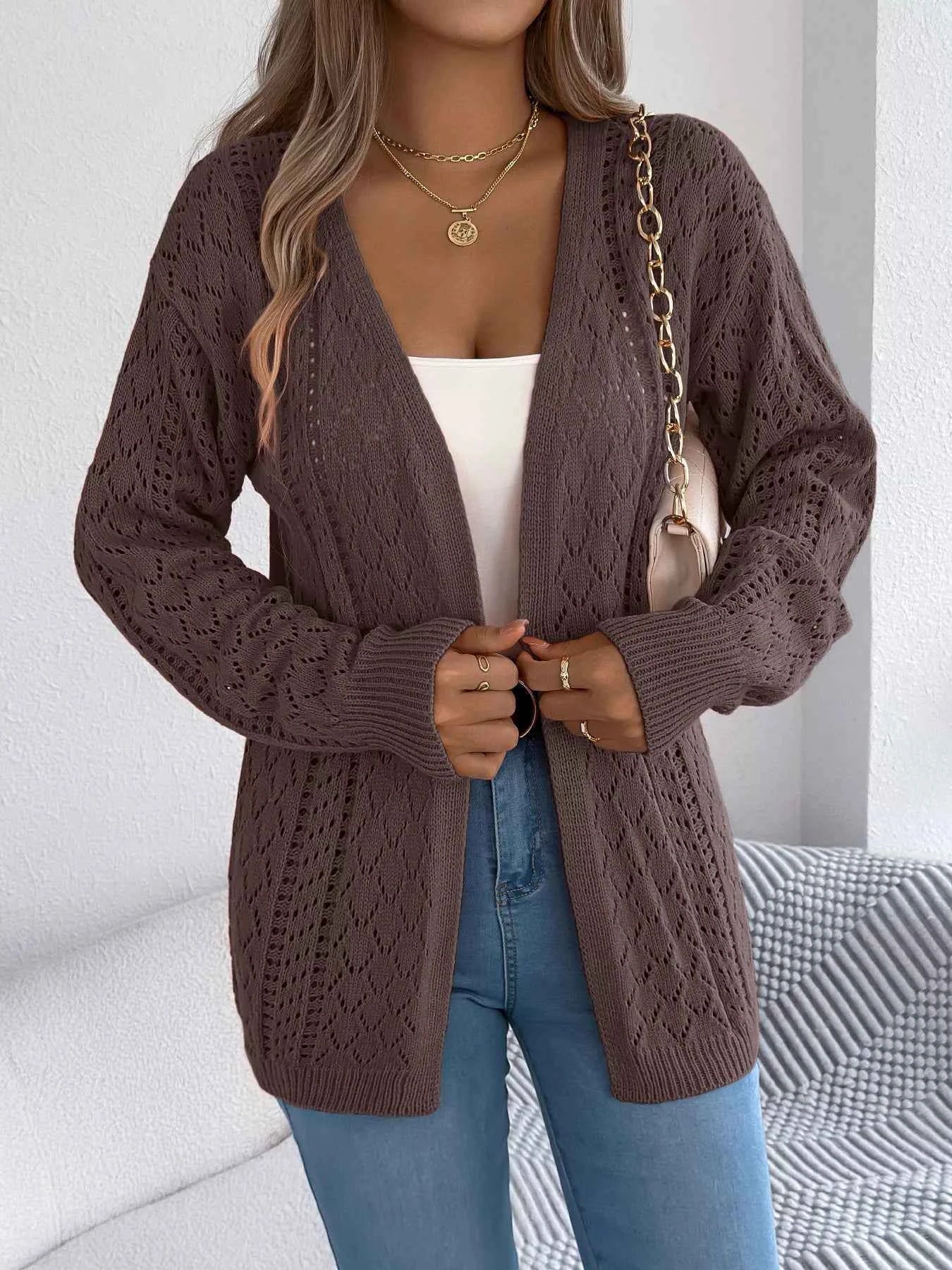 Openwork Open-Front Long Sleeve Cardigan 1895af20d5c34feabe8aebeebc160ea8-Max-Origin