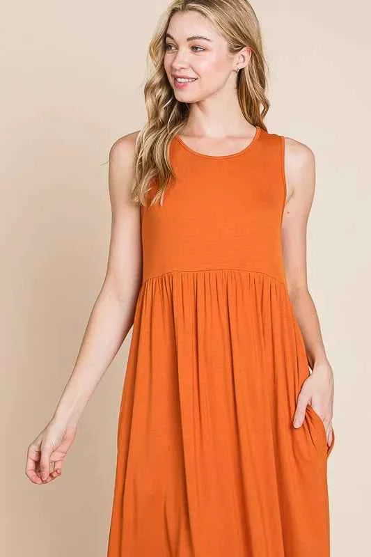 BOMBOM Sleeveless Maxi Dress with Pockets 189d83c51e6f41a49f016722f565402f-Max-Origin