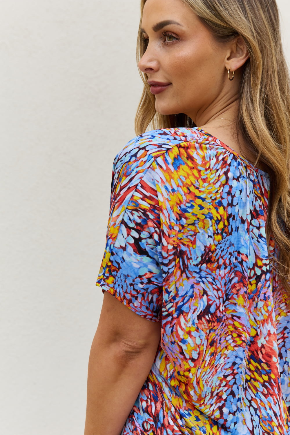 Be Stage Full Size Printed Dolman Flowy Top 18b2686e8537446c903fbbd4e62143c3-Max