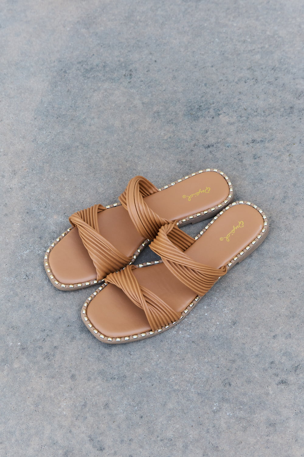 Qupid Summertime Fine Double Strap Twist Sandals 18c40779db98452c8809b39c44bdfe49-Max