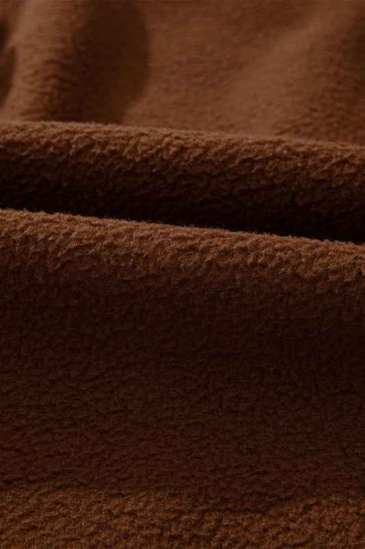 Solid Half-Zip Fleece Pocketed Sweatshirt 18c4a10d-896c-4ed3-b447-b86260e160fb