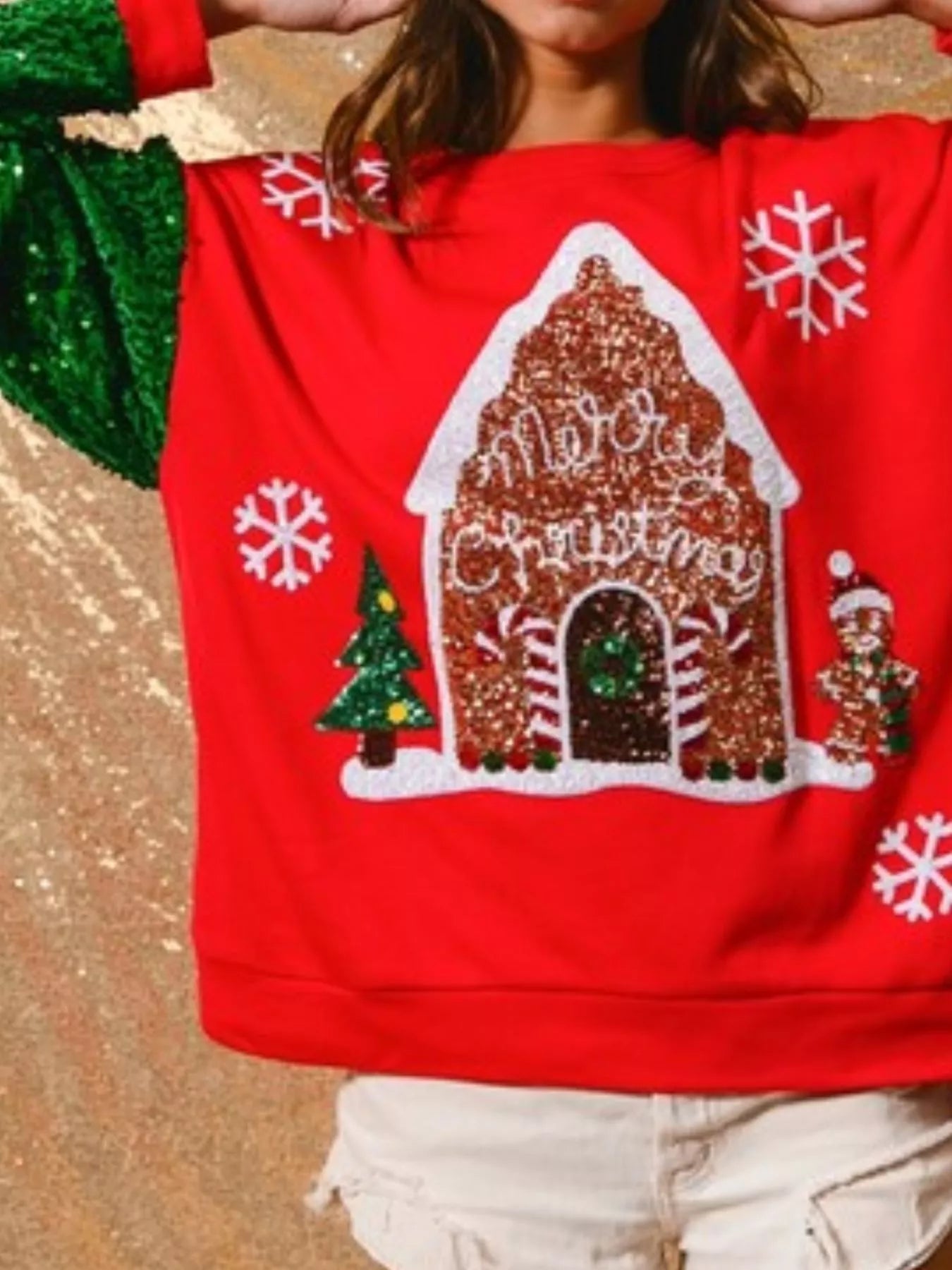 Christmas Theme Sequin Long Sleeve Sweatshirt Snowflake 18da4aed-5e7d-4cce-8cd7-d4da957177ef-Max-Origin