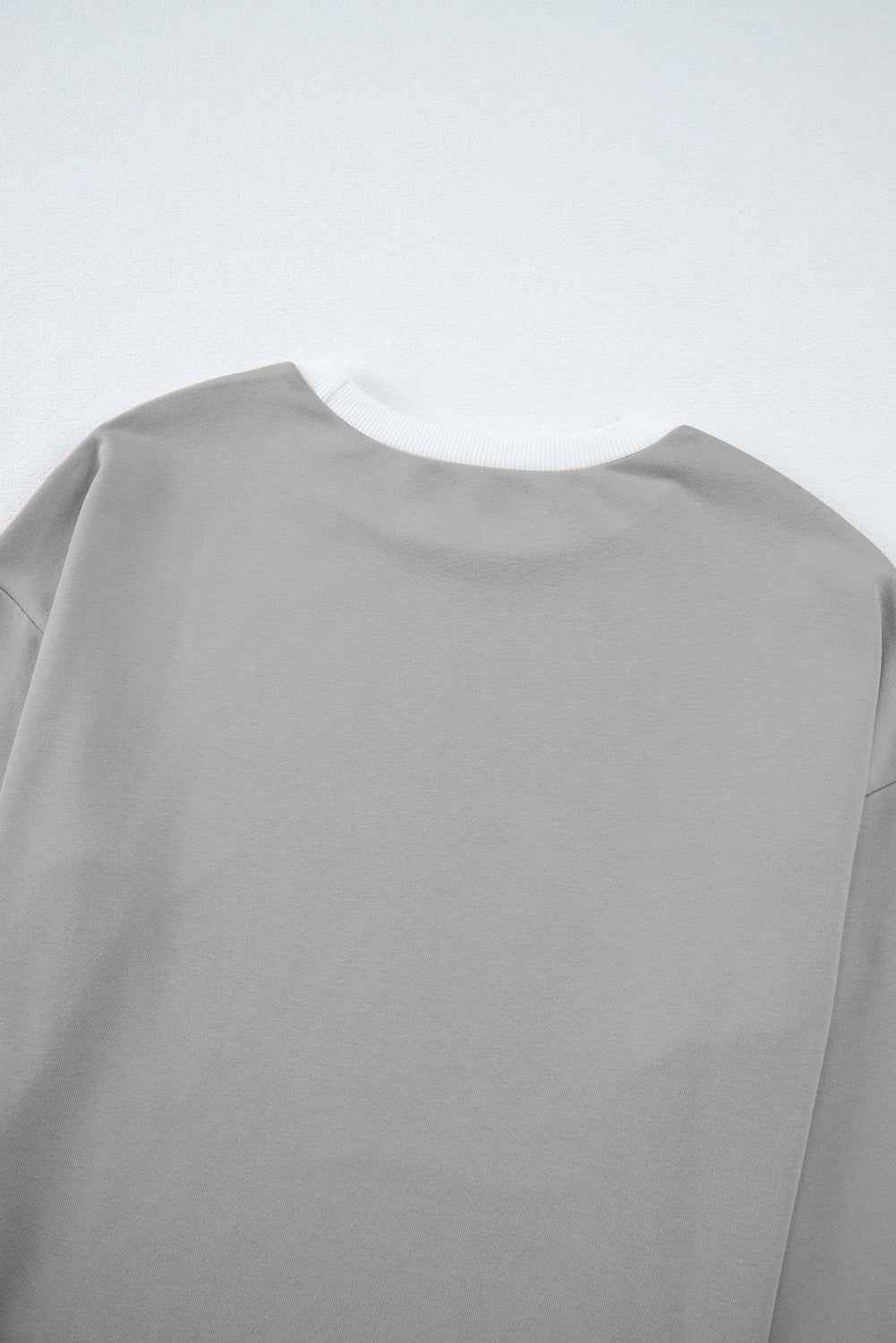 Mineral Red Varsity Stripe Patchwork Puff Sleeve Pullover Drawstring Wide Leg Pant Set 18f5529da5676bcc