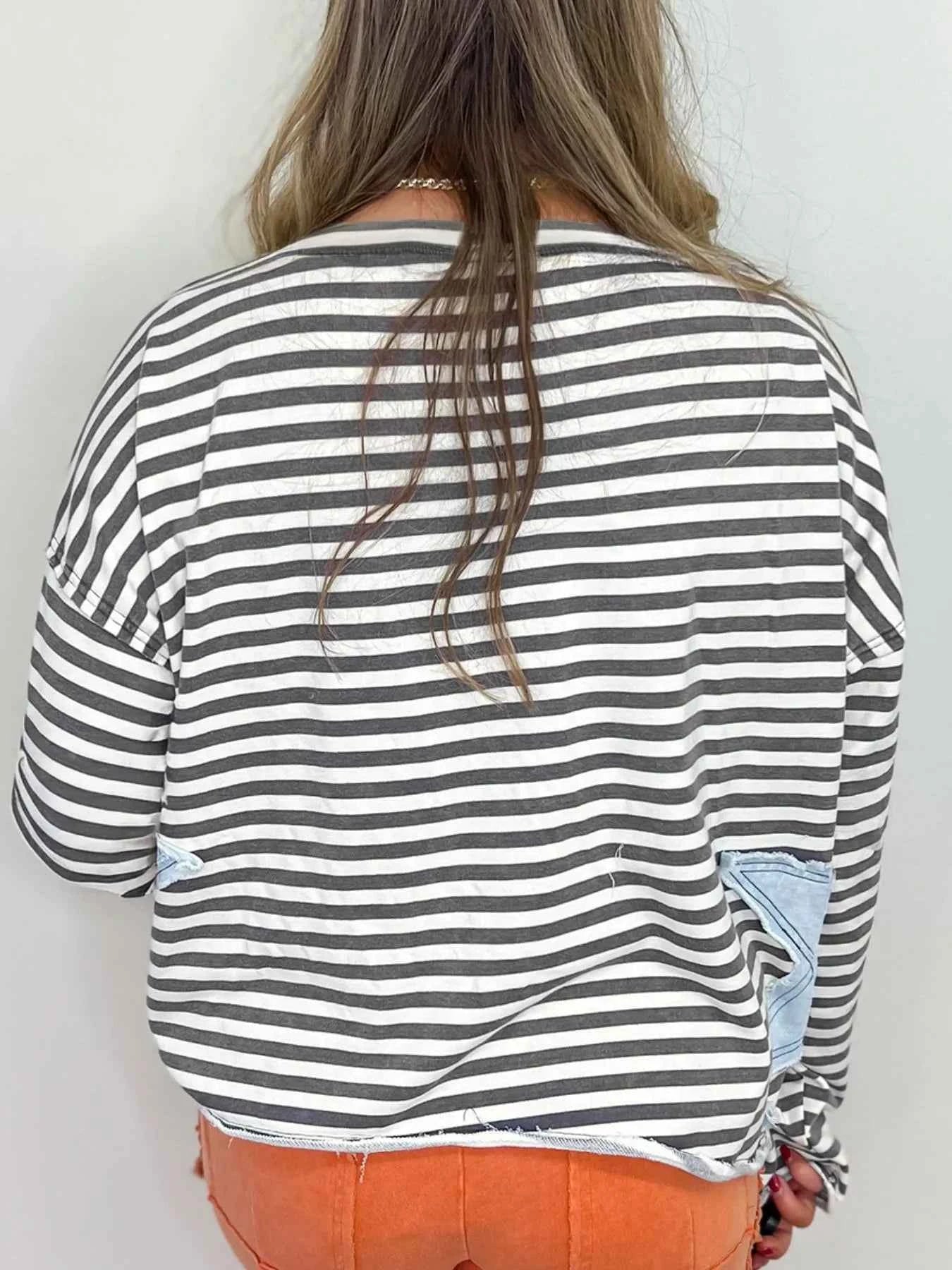 Star Striped Dropped Shoulder Sweatshirt 18fd364d-f0a2-43b8-9e26-68db341f9890-Max-Origin
