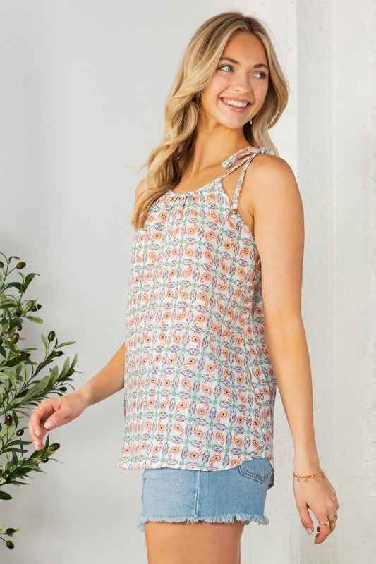 Textured Spagetti Tie with Bead Detailed Top 19056672_8597a270-4e12-4943-910c-d8d1f3869d10