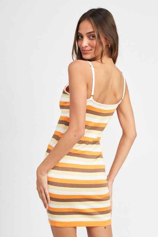 STRIPPED BODYCON MINI DRESS 19228405_21718299-6268-436b-97b9-497452a1767b