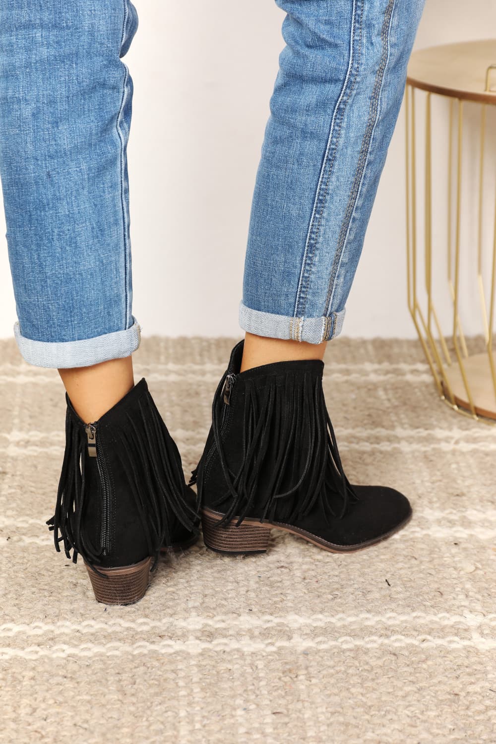 Legend Women's Fringe Cowboy Western Ankle Boots 19249203888441c9b865ee89f0e70f65-Max