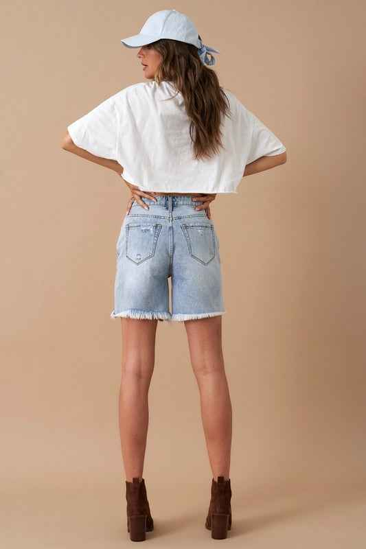 High Rise Bermuda Denim Shorts 19276909_17a94528-c33e-4283-abf5-e76bbd2d041f