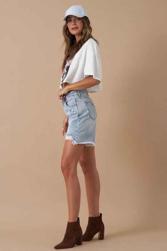 High Rise Bermuda Denim Shorts 19276909_d6340fb2-0083-475e-a688-02bcf43b1795