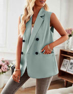 Double breasted blazer vest 19344595_77edb73f-9929-47b9-83ba-a7c2b203950a