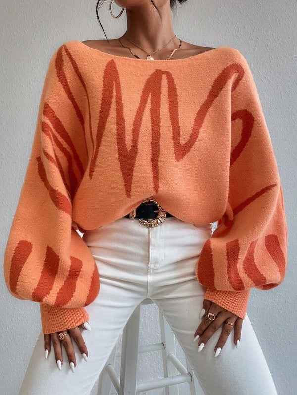 Oversized balloon sleeve sweater 19351219_d5785967-d355-4a36-bba2-36e1447752fa