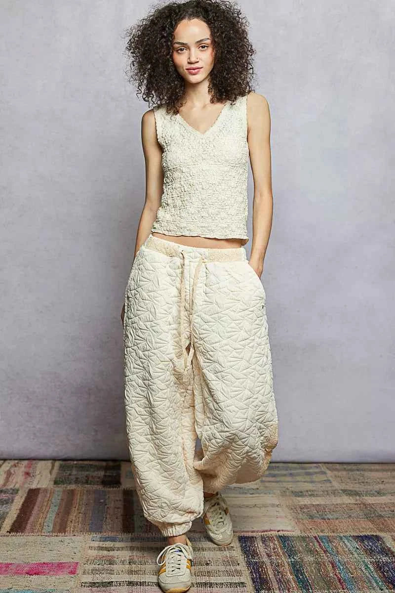 POL Textured Knit V-Neck Tank with Lace Trim 19374a96-9be0-48c7-9342-d5b51e46c266-Max-Origin