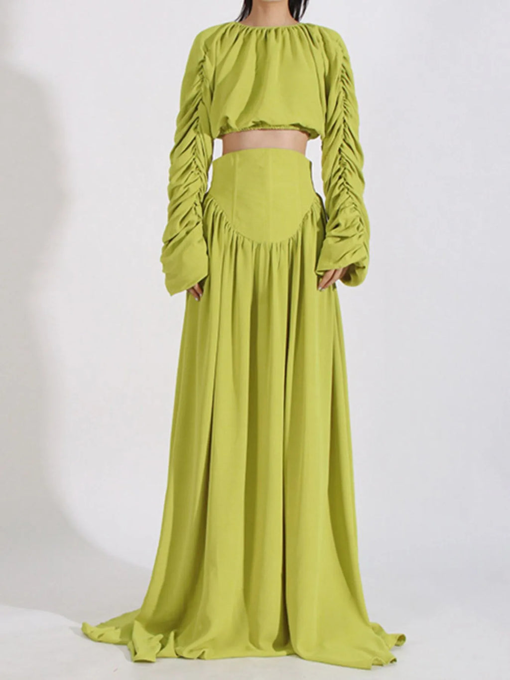 Ruched Long Sleeve Top and High Waist Skirt Set 193b581b-f53e-4cee-b599-f80d9a3bfbb6-Max-Origin