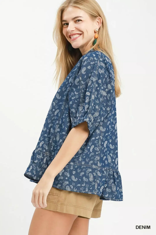 Paisley Print Chambray Top 193ca26d-5b56-47b8-a476-05262b245357-Max-Origin