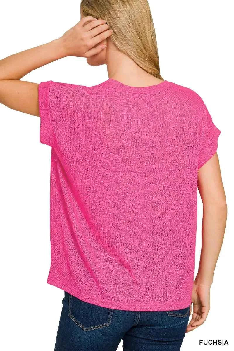 Zenana Hacci Slub Rolled Up Sleeve Tee 1950603f7d7d467cb2beb4600bc9b437-Max-Origin