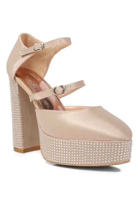 Shiver Rhinestones Embellished Platform Sandals BEIGE 9 19533712_4297288a-ae47-413e-a2f3-77bcda871c08