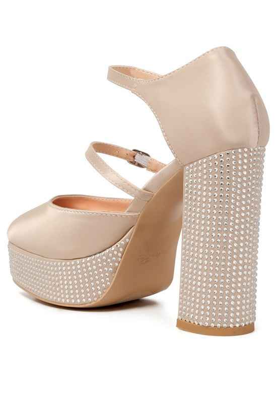 Shiver Rhinestones Embellished Platform Sandals 19533712_8bfdd966-81fb-431f-b309-c3bb90c29ea5