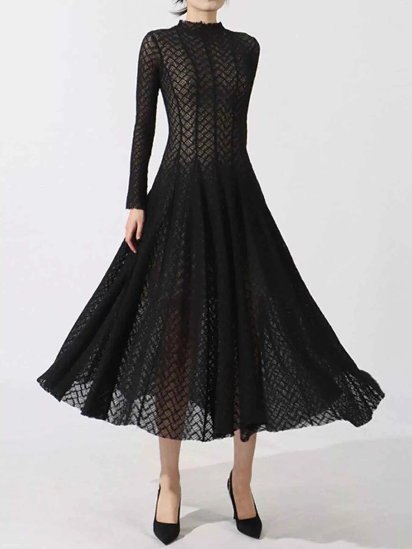 Lace Mock Neck Long Sleeve Dress 1956b60d-2202-4cf0-a96f-b627248d35c0-Max-Origin