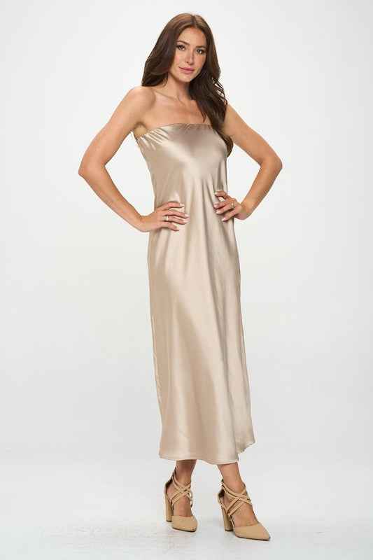 Silky Satin Tube Draped Dress 19617420_2f89d50b-cae3-48fd-bfd3-07da3eb5e785