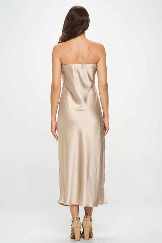 Silky Satin Tube Draped Dress 19617420_b6689ff1-dca7-4102-913a-f631d3814c55